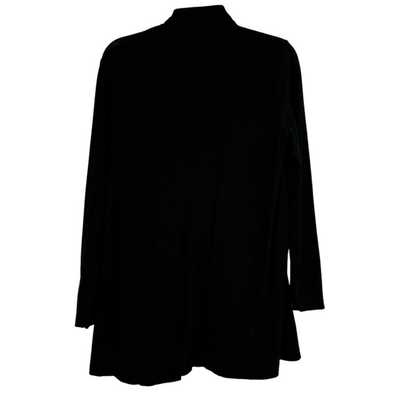 EILEEN FISHER open front Black Cardigan Jacket Pockets Size Medium Women - Picture 2 of 10